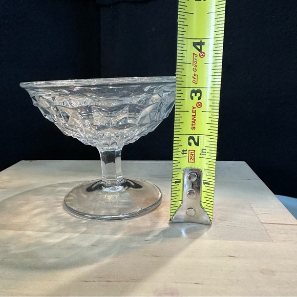 Five Fostoria American Clear Low Sherbet Flared-2056 - Picture 4 of 7